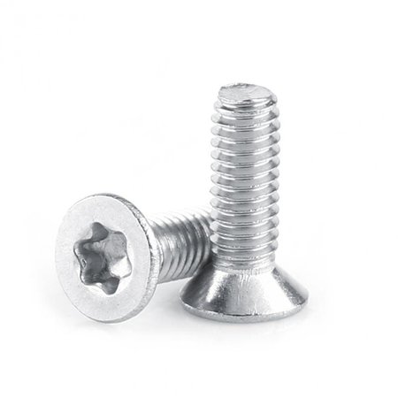 #10-24 X 1/2 In Torx Flat Machine Screw, Plain 18-8 Stainless Steel, 4000 PK